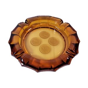 Fostoria Coin Glass Amber ashtray